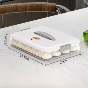 Food Grade Dumpling Box Freezer Storage Container Frozen Food Organizer Fridge Special Dumplings Paste Special Storage Box