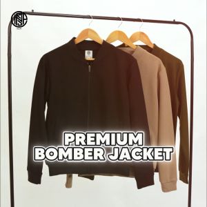 COLLAB by Inspi Premium Bomber Jacket for Men and Women Full Zipper with Pockets Korean Style Collection Menswear Textured Longsleeves