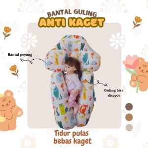 Bantal Guling Bayi Anti Kaget & Bantal Peluk Bayi Animal Forest