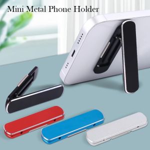 Folding Mini Metal Phone Holder 360° Rotatable Back Stick Invisible Bracket Portable Ultra Thin Mobile Desktop Stand