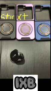 IXB Sam Z Flip 6 Magnetic Wireless Charging Phone Case 360 Degree rotation Ring kick Stand