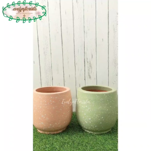 Pot Tanah Liat Model Pir Variasi Warna Pink & Hijau Pot Pohon Asli Artificial Hiasan Ruangan Aesthetic
