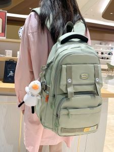 Large Capacity Backpack for Junior And High School Students Dual Shoulder Spine Protection Backpack Water Resistant Nylon Bag