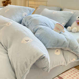 Thick Milk Velvet Winter Bedding Set