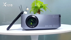 200 inches Projector 1080P Full HD Projector with Voice Remote Control for Cellphone TV Dual wifi 8K Auto Correction Home Theater 12000Lumens Mini Portable Projection Home Cinema projector