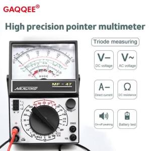 MF47 Kim Đồng Hồ Đo Vạn Năng DC/AC Điện Máy Chống Điện Dung Thước Màn Hình Hiển Thị Tương Tự Con Trỏ Đo 2500V Có Còi