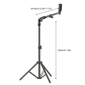 Horizontal Overhead Tripod Adjustable Cell Phone Tripod Stand Horizontal Stand for Filming Video Recording Live Stream