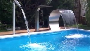 Rounded Arc Design G1 Female Thread Pool faucet 304 Stainless Steel Solar Fountain Pond design