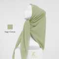 Hijab segiempat bella square warna sage/hijab bahan polycotton/hijab bella square polos/hijab segi empat bella neci/hijab anak sekolah. 