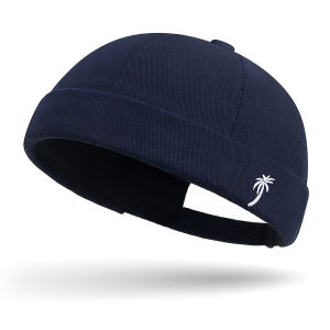 Vintage Docker Cap Brimless Hat Breathable Beanie Hats Cotton Retro Adjustable Literary Landlord Sailor Cap Women Hip Hop Hat