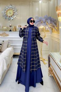 Bella Set Inner Gamis Toyobo Dan Outer Flanel Import Busui Friendly By MSF
