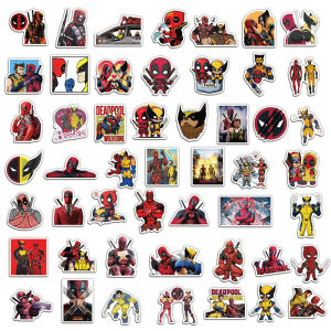 Hot Toys | 50pcs Disney The Avengers Deadpool Cartoon Stickers Cool Super Hero Anime Decals DIY Phone Laptop Skateboard Sticker Decor
