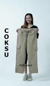 Celana cargo jeans wanita Highwaist // cargo jeans viral panjang 98cm