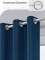 2pcs 100% Solid Blackout Curtains - Perfect for Bedroom and Living Room - UV Protection, Easy Sliding, and Stylish Design. 