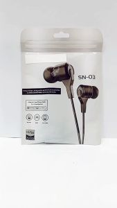 Headset Stereo Earphone SN-03 Handsfree + Mic Sound Earphone Extra Bass