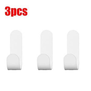 1/2/3/4Pcs Adhesive Hooks Metal Stainless Steel Wall Hooks Utility J Hook Key Holder Self Adhesive Wall Hook for Shower Kitchen