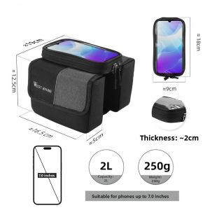 West Biking | Touchscreen Bilateral Top Tube Bag TPU