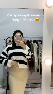 ROK RAJUT SPAN TEBAL / ROK RAJUT GRACILA / MAXI SKIRT RAJUT / ROK SPAN