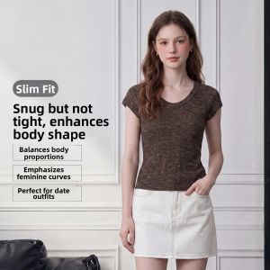 LIDIA | Flare Sleeve Fitted T-shirt