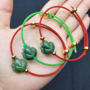 Q599 Vòng hồ ly Ngọc Bích dây cáp không kén mệnh - Phong Thuỷ TUDO P
