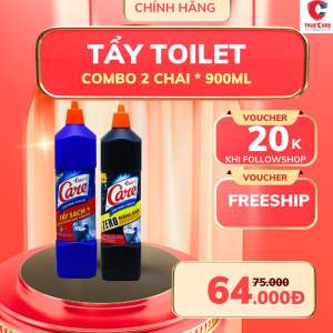 Combo 2 chai tẩy toilet 900ml tẩy sạch mảng bám bảo vệ men sứ