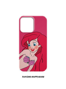 Ultra-Thin Fish Princess Cartoon Phone Case for  15 14pro 13 Huawei Mate60 Xiaomi Redmi Anti-Fall Photic Shell Protection