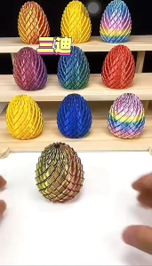 3D Printed Dragon Egg Spiral Puzzle Rotating Stress Relief Twist Fidget Toy for Kids Boy Lightweight Portable Sensory Experience 4.8*4.8*5.7