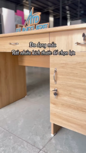 [HỎA TỐC HCM] Bàn làm việc gỗ ván ép 3 hộc kích thước 1m 1m2 giá rẻ - hàng có sẵn