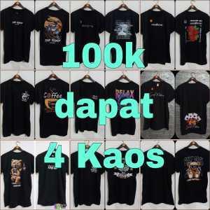 PAKET HEMAT 100rb/4pcs KAOS DISTRO PRIA KEREN TERBARU BAJU OBLONG PRIA DEWASA KEKINIAN