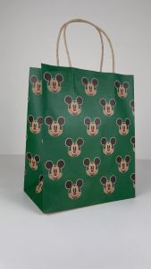 Túi Quà Tặng Kraft Nâu Mickey Đơn Giản - Phong Cách Vintage