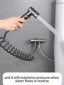 High-PressureToilet Bidet Sprayer with 304 Stainless Steel Angle Valve Efficient Cleaning