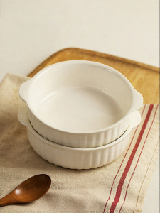 MODERN SWEETHOME | Modern Housewife Dual-Handled Baking Bowl Ceramic