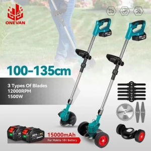 Cordless Lawn Mower Handheld Electric Foldable Lawn Mower Adjustable Electric Trimmer With Accessories Garden Pruning Tool For Makita 18V Battery