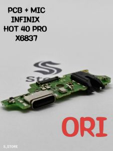 CONNECTOR CHARGER INFINIX HOT 40 PRO X6837 ORI PAPAN KONEKTOR CAS FLEXIBLE CAS PCB BOARD CASAN BOARD USB CON TC INFINIX HOT 40 PRO X6837 ORIGINAL + IC