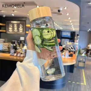 700ML Glass Water Bottle With Time Scale And Stainless Steel Tea Filter Glass Mug High-End Simple Student Travel Drinking Cup