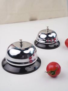 Call Bell With Metal Anti-Rust Construction Ringing Durable Desk Bell Service Bell for Hotels Schools Restaurants Reception Areas Hospitals Warehouses(Silver)