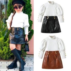 Rok anak perempuan / Rok kulit anak perempuan / Rok anak perempuan terbaru / Rok mini anak korean style