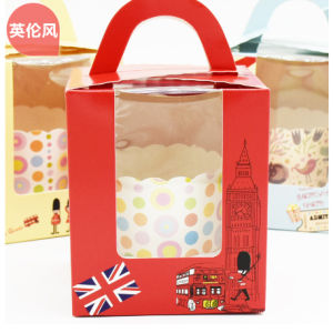 50pcs Pastry Box Single Solo Cupcake Box Cookies Boxes Individual Box with Handle