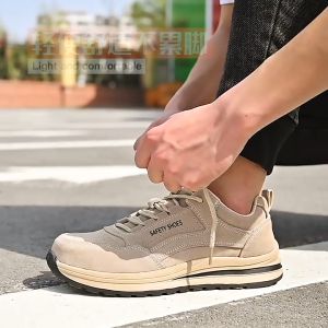 Steel Toe Work Safety Shoes Men Women Work Sneakers Lightweight Puncture-Proof Safety Boots Steel Toe Construction Shoes Male