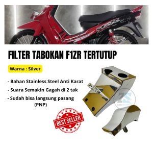 Tabokan Box Filter Kaleng f1zr fizr fiz r force 1 sigma karbu Rtx Stenlis Tertutup Stenlies Road Race Pnp Stainless Steel Anti Karat