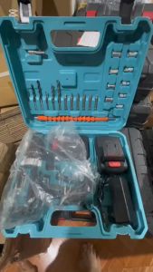 Máy khoan pin cầm tay Makita 72v máy bắn vít 3 chức năng khoan tường bắn vít khoan sắt tặng phụ kiện 24 chi tiết