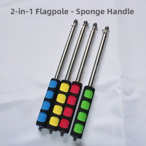 Stainless Steel Extendable Flagpole Outdoor Hand Wave Flagpole 1 Meter 1.2 Meter 1.6 Meter 2 Meter 2.5 Meter Tour Guide Cudgel