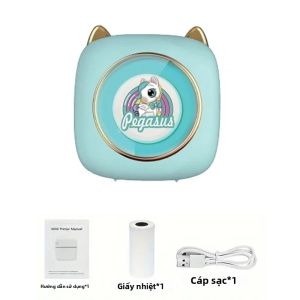 Máy In Nhiệt Mini Di Động Không Mực Tạo Nhãn Dán Cắt Tự Do Bỏ Túi Kết Nối Bluetooth In Ảnh Nhãn Ghi Chú Thẻ