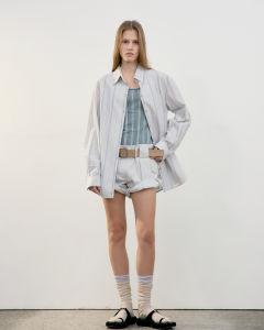 Quần Short Nữ Cạp Cao Ống Rộng 2025 Mùa Xuân Quần Thường Ngày Đa Năng Phong Cách Hàn Quốc Cạp Cao Đa Năng Quần Thường Ngày