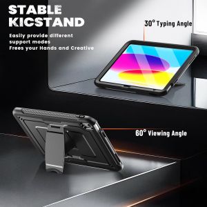 for iPad 11th Generation Case A16 2025 with Built-in Screen Protector Kickstand Shoulder Strap360 Full Body Protective Shockproof Protective Case for iPad 10th Generation 2022for iPad 9th 8th 7th Generation 10.2 inchfor iPad Air 3 10.5/Pro 10.5