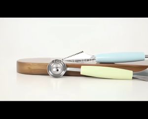 Fruit Carving Knife Watermelon Baller Ice Cream Dig Ball Spoon Cold Dishes Tool [Stainless]