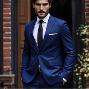 Gray Classic Men Suits 2 Pieces Tuxedo Peak Lapel Groomsmen Wedding Suits Set Fashion Men Business Blazer Jacket+Pant