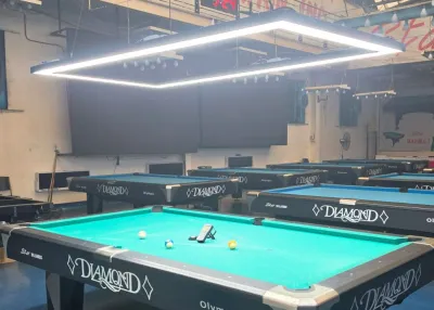 PERIMETER LIGHT STAR BILLIARDS BRAND- Rectangular LED lights - Over billiard tables - Indoor sports facility. 8foot long.