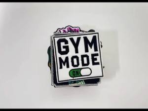 GYM MODE Embroidery Patch Iron On Patches For Clothing Thermoadhesive Patches For Jackets Clothes DIY Punk Animal Fusible Patch