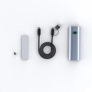 GODO Portable RGB M.2 NVMe/SATA PCIe SSD External Enclosure Portable USB C to M.2 Nvme Sata Adapter Tool M-Key&(B+M) Key